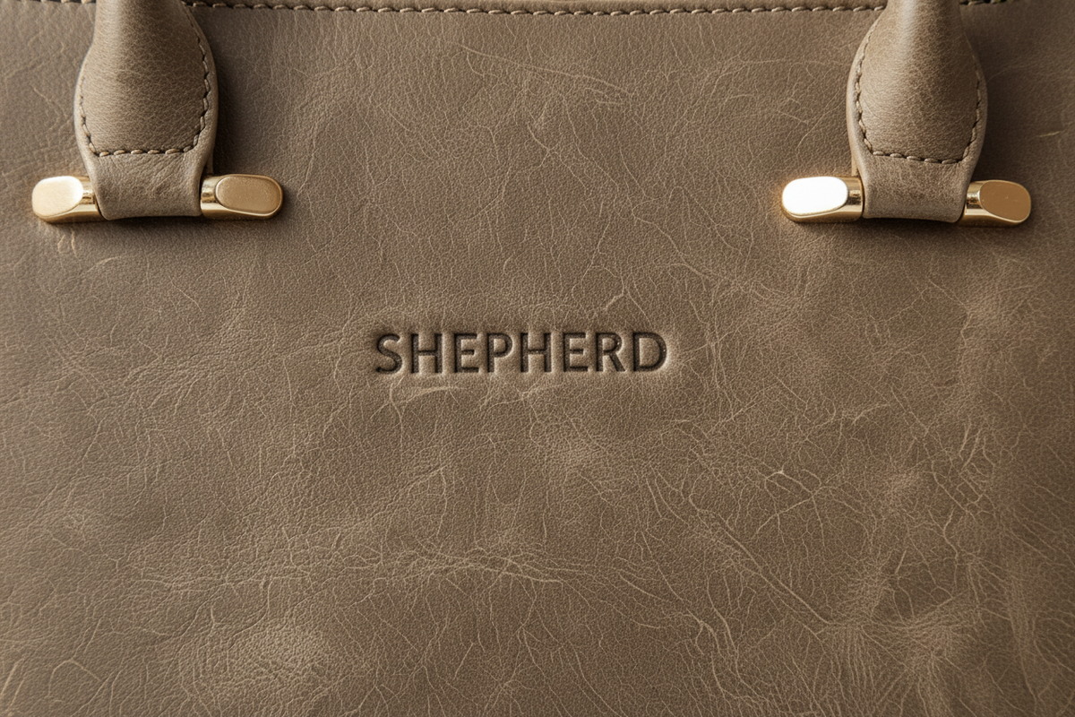 Taupe - Logo Texture Closeup Straight On